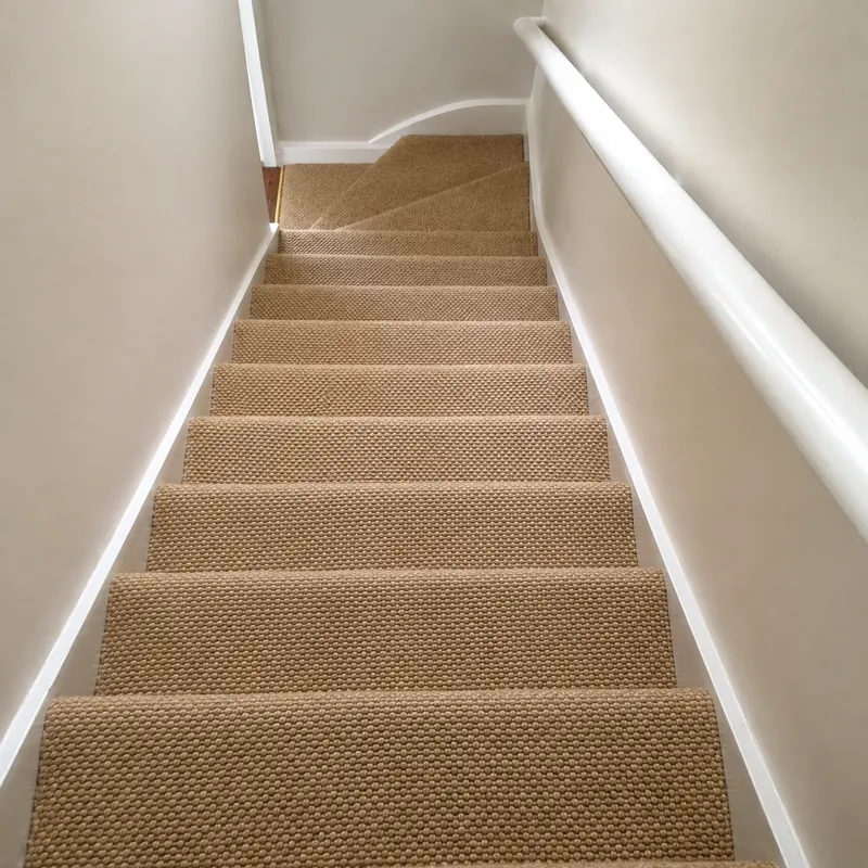Beige sisal stairs
