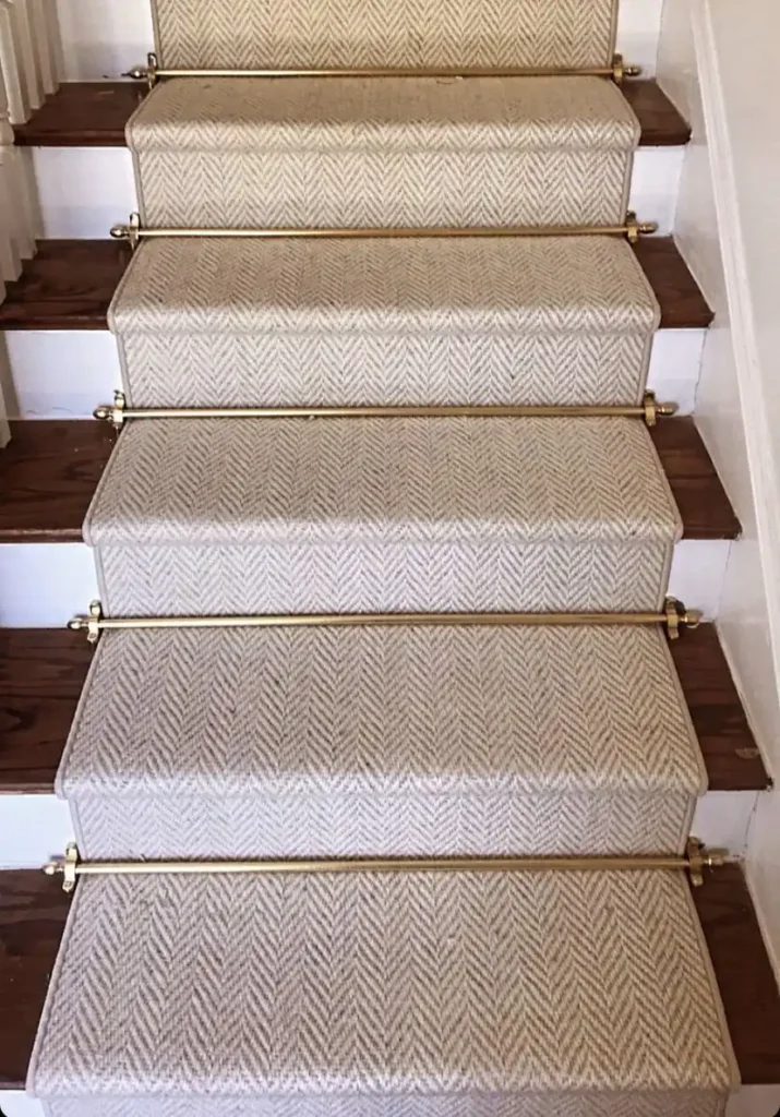 Herringbone stair carpets